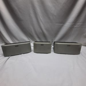 3 Silver Sony Home Theatre speakers
